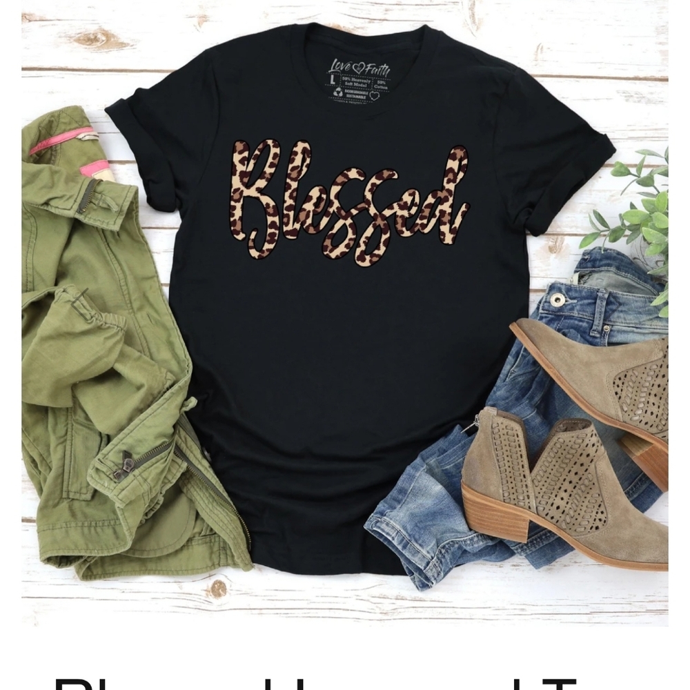 Short Sleeve " Blessed" T Shirt